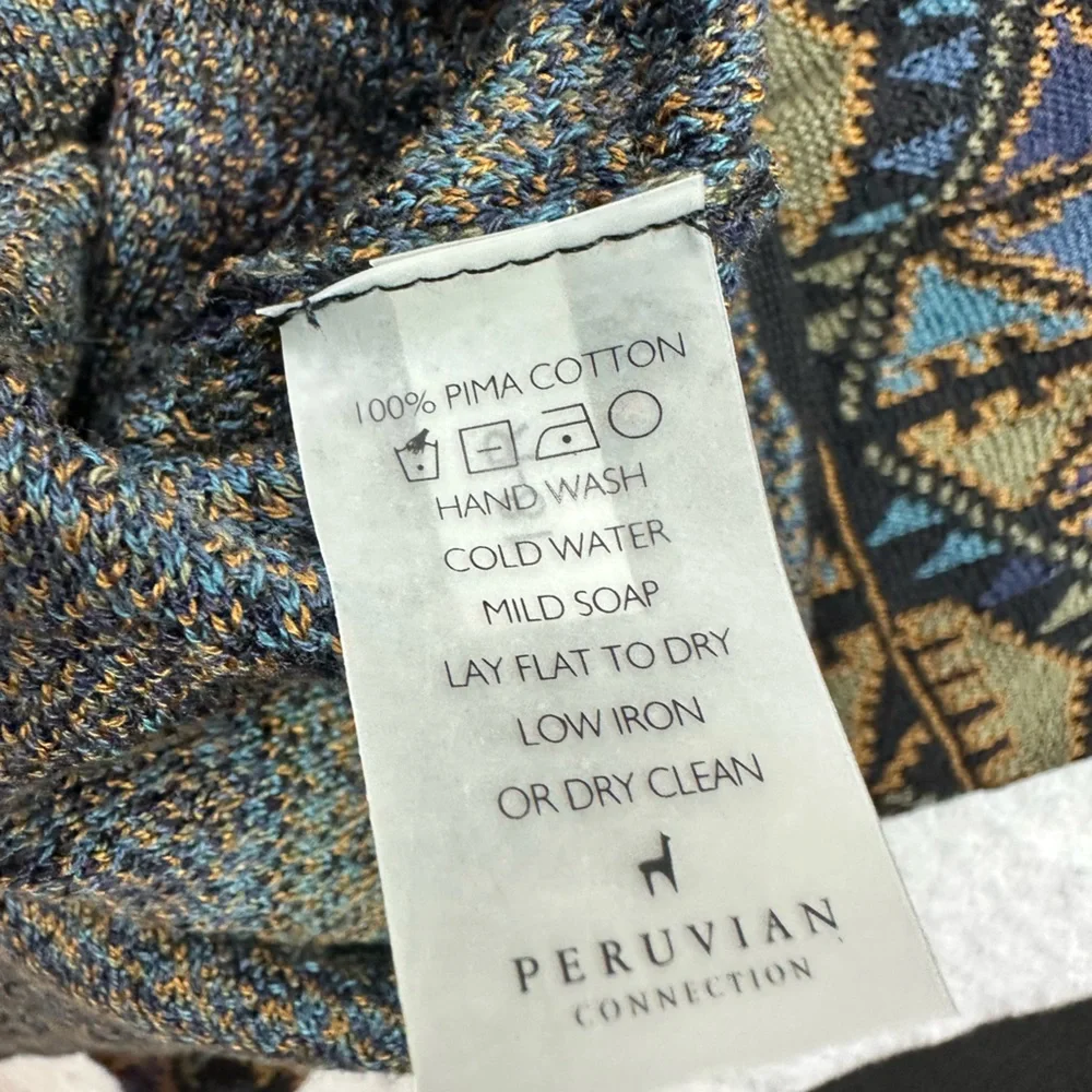 Peruvian Connection Maghreb Pima Cotton Long Knit Jacquard Skirt Small NEW NWT